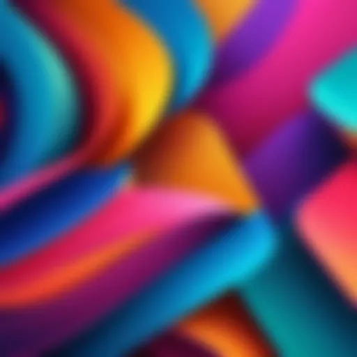 Colorful abstract wallpaper showcasing vibrant patterns