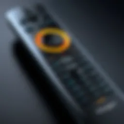 Close-up of a Firestick remote showcasing buttons