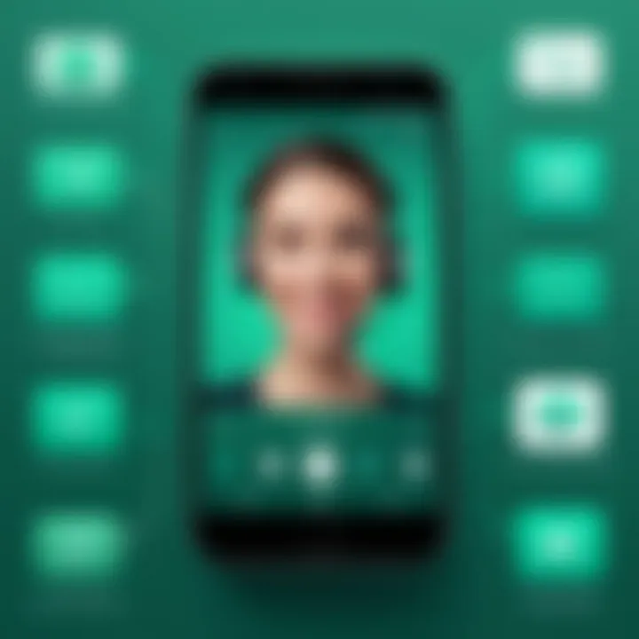 Illustration of voice and video calling features in WhatsApp