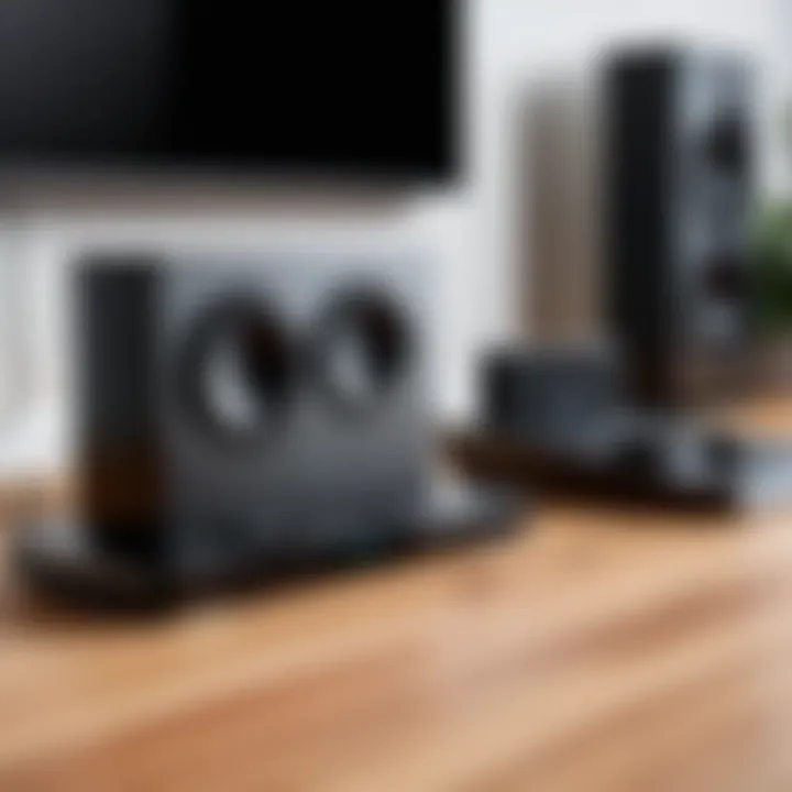 Wireless gaming audio system showcasing modern design.